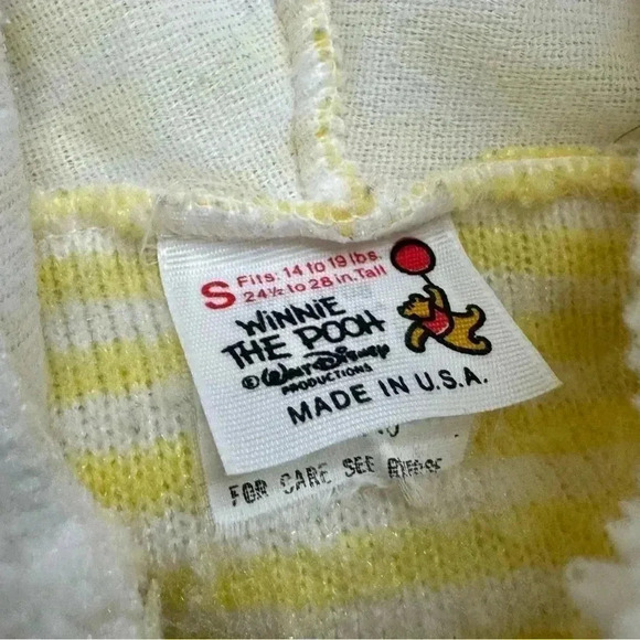 Vintage Disney Winnie the Pooh hooded Sherpa onesie. Size small. - Picture 6 of 11
